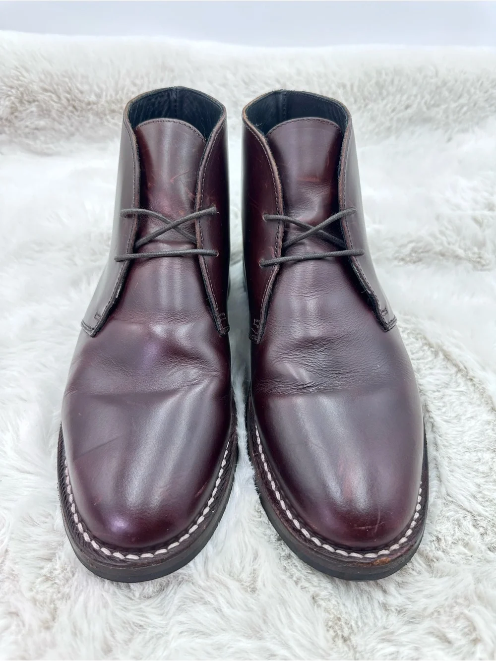 Thursday Brown Scout Chukka Boots in burgundy leather men’s 7.5